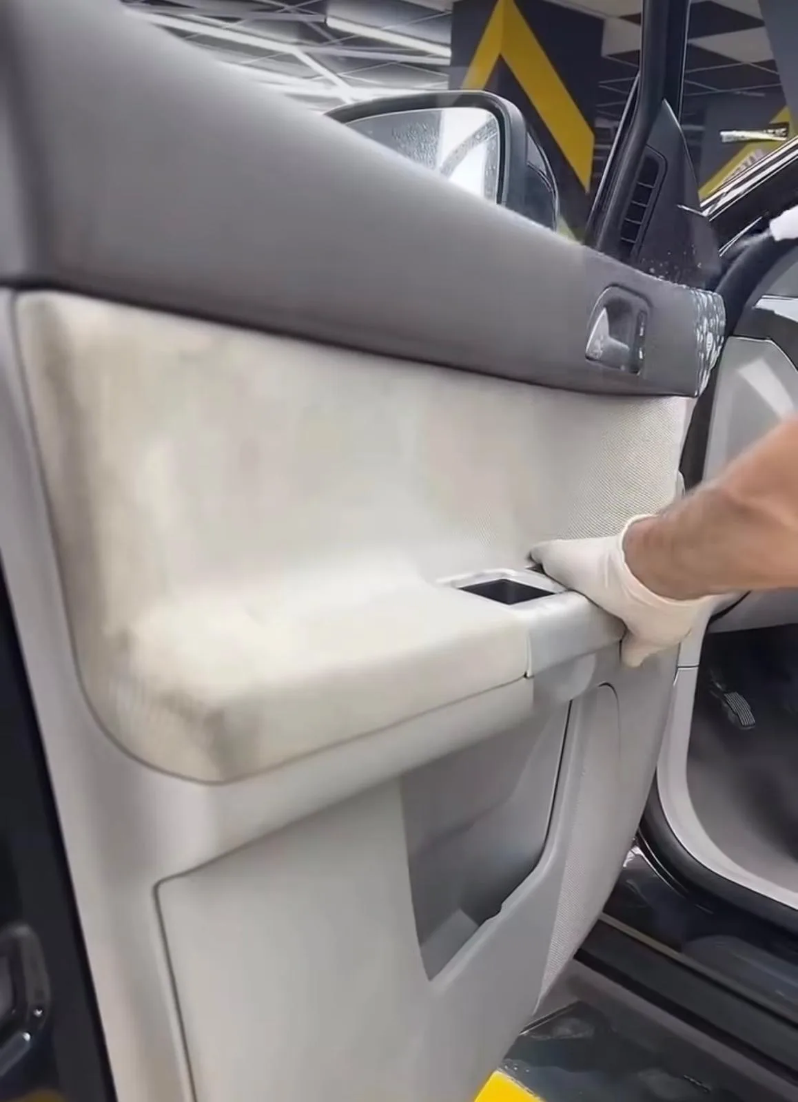 Door panel deep cleaning