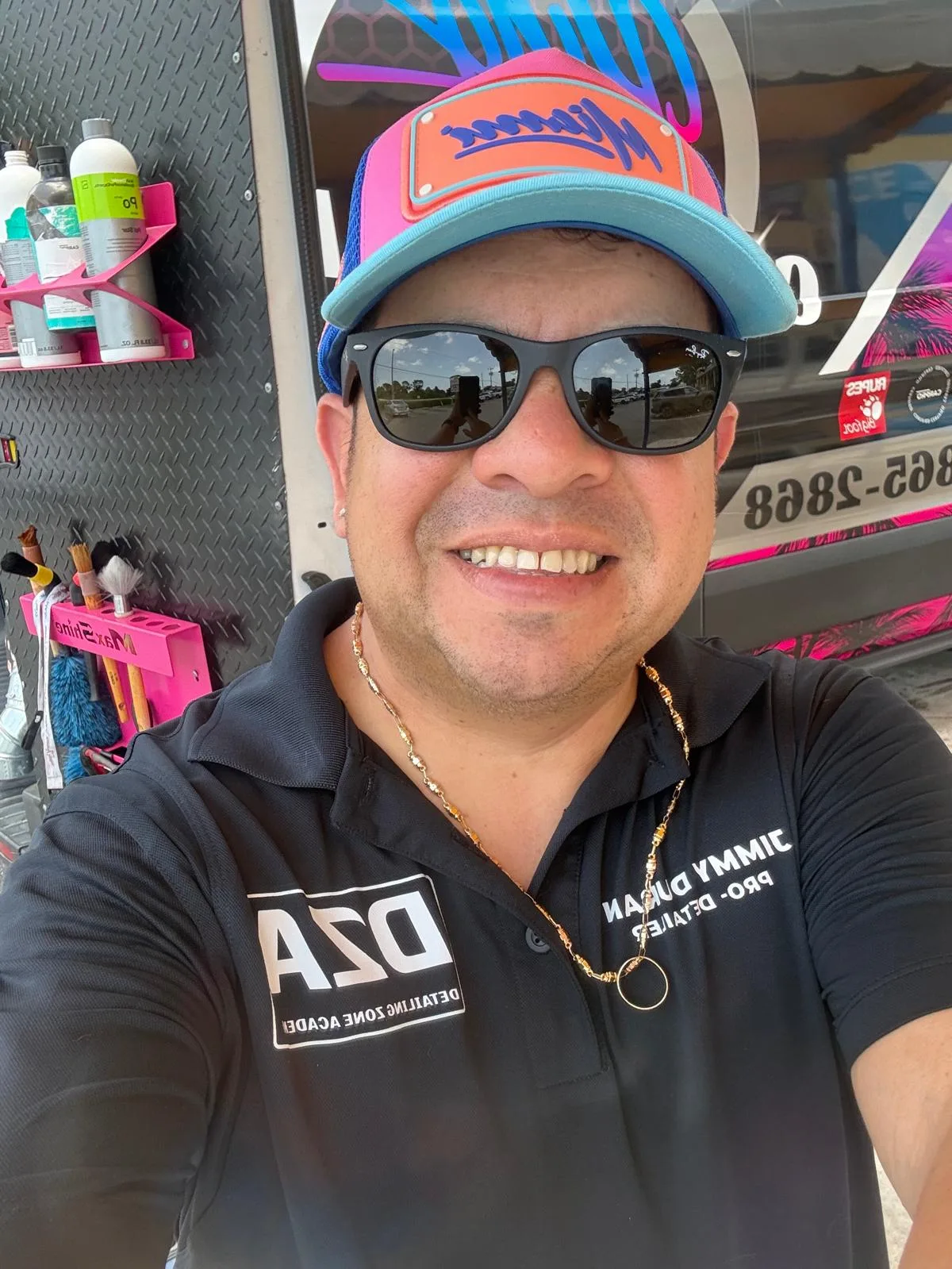 Jimmy Duran with The King mobile van