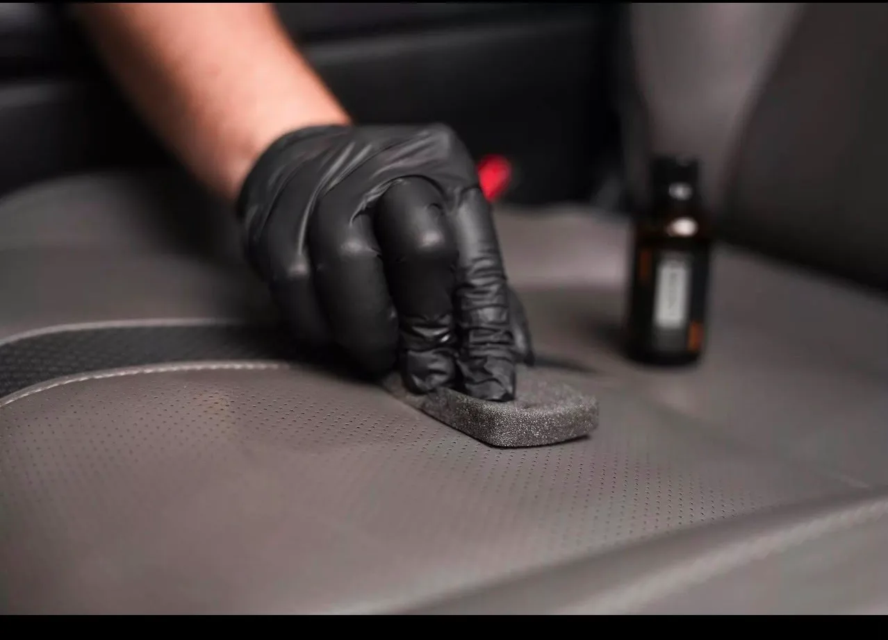 Leather protection detail