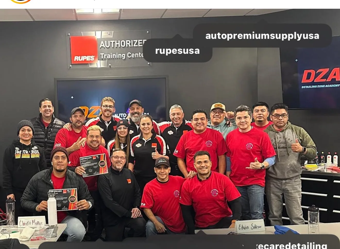 Professional paint-correction training at an authorized RUPES training center